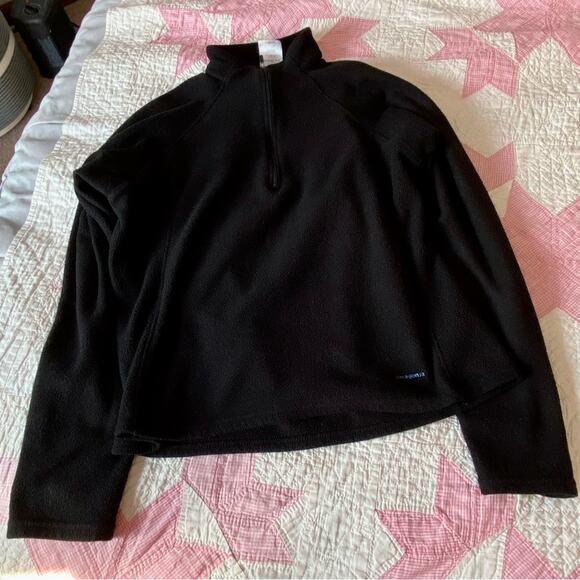 Patagonia Capilene Black Fleece Long Sleeve Pullover Women’s Medium 1/4 Zipper - Picture 10 of 14